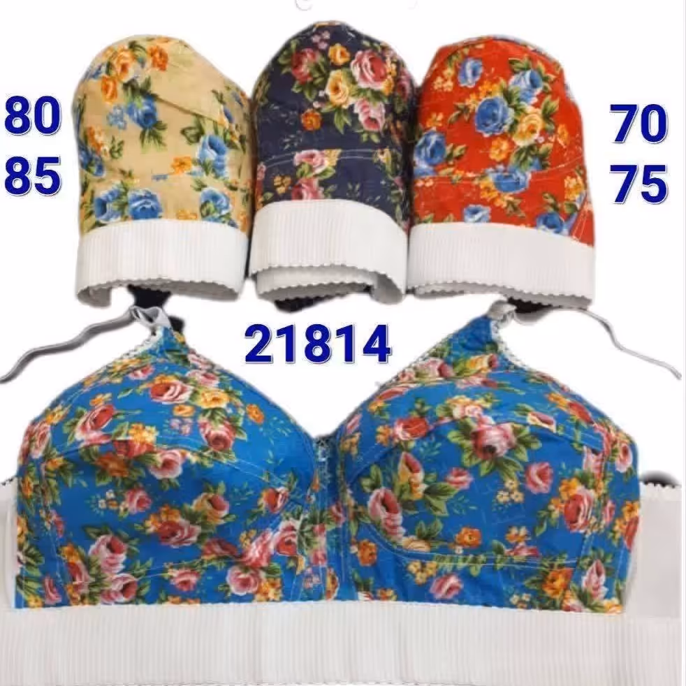 سوتین گلدار کتان 