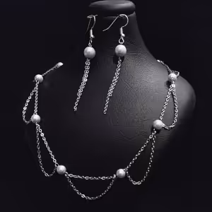 نیم ست تمام استیل نقره ای