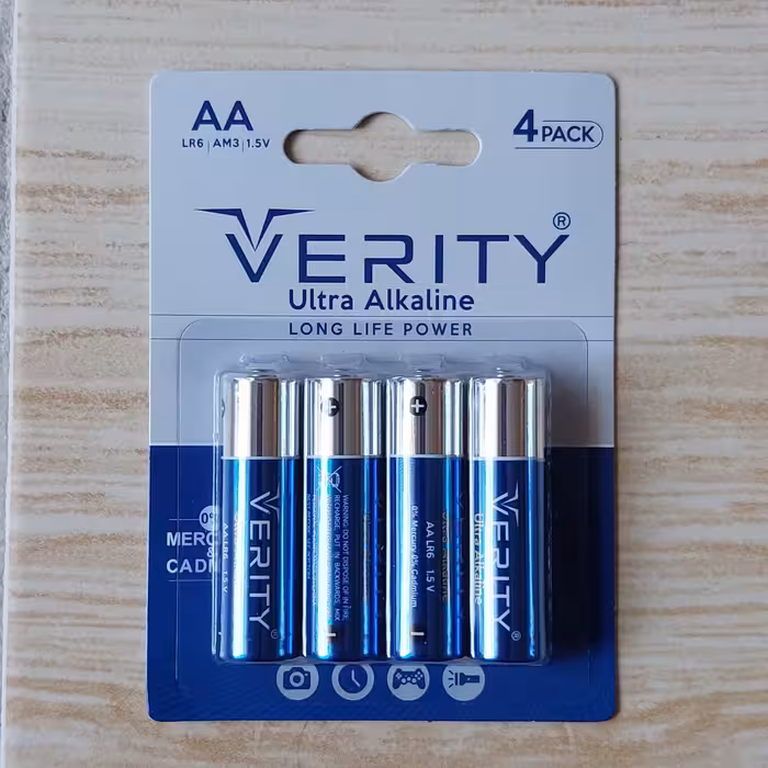 باتری قلمی وریتی مدل اولترا آلکالاین یک ورقه 4 عددی