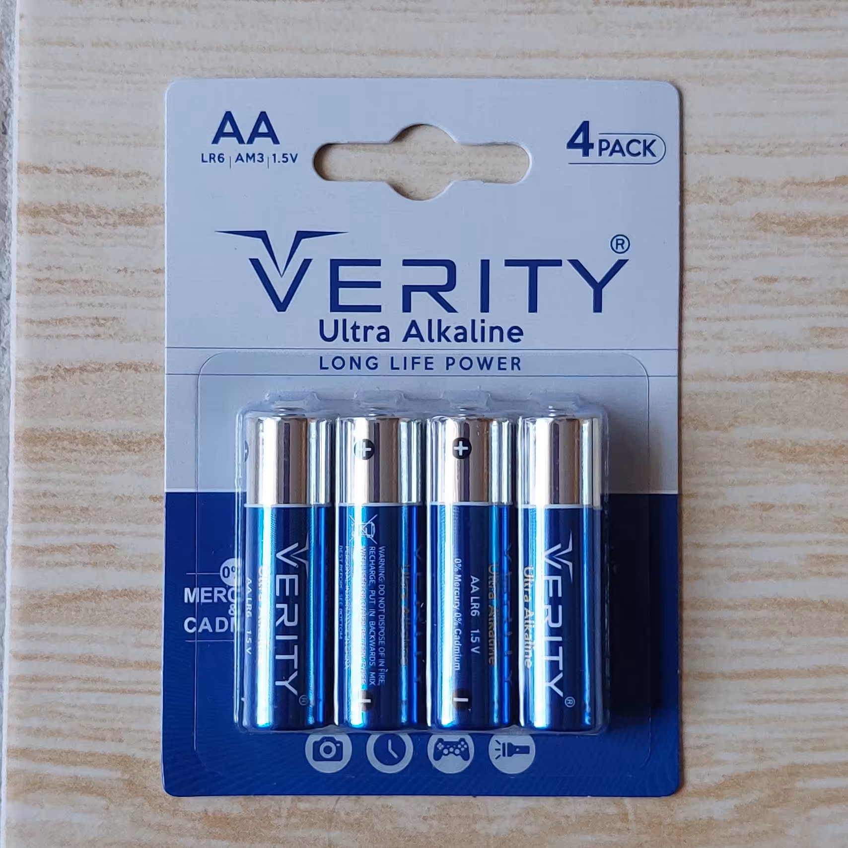 باتری قلمی وریتی مدل اولترا آلکالاین یک ورقه 4 عددی