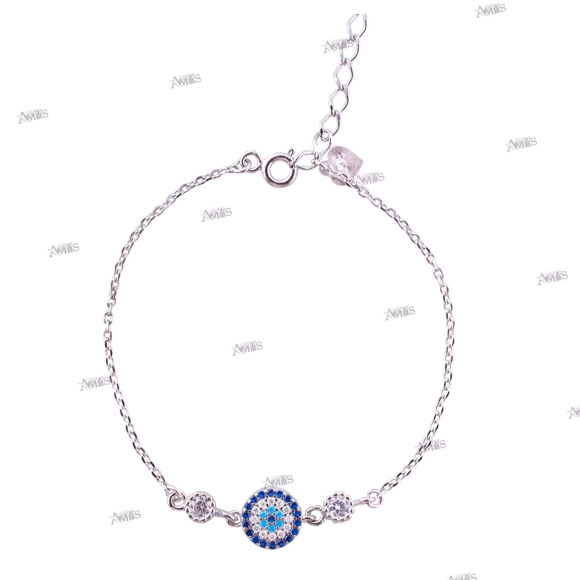  دستبند نقره زنانه مدل چشم نظر AMT-D034 