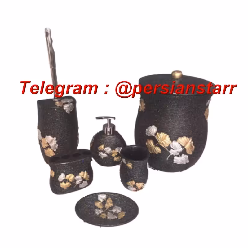 سرویس 6 پارچه رزین مدل شمعدونی