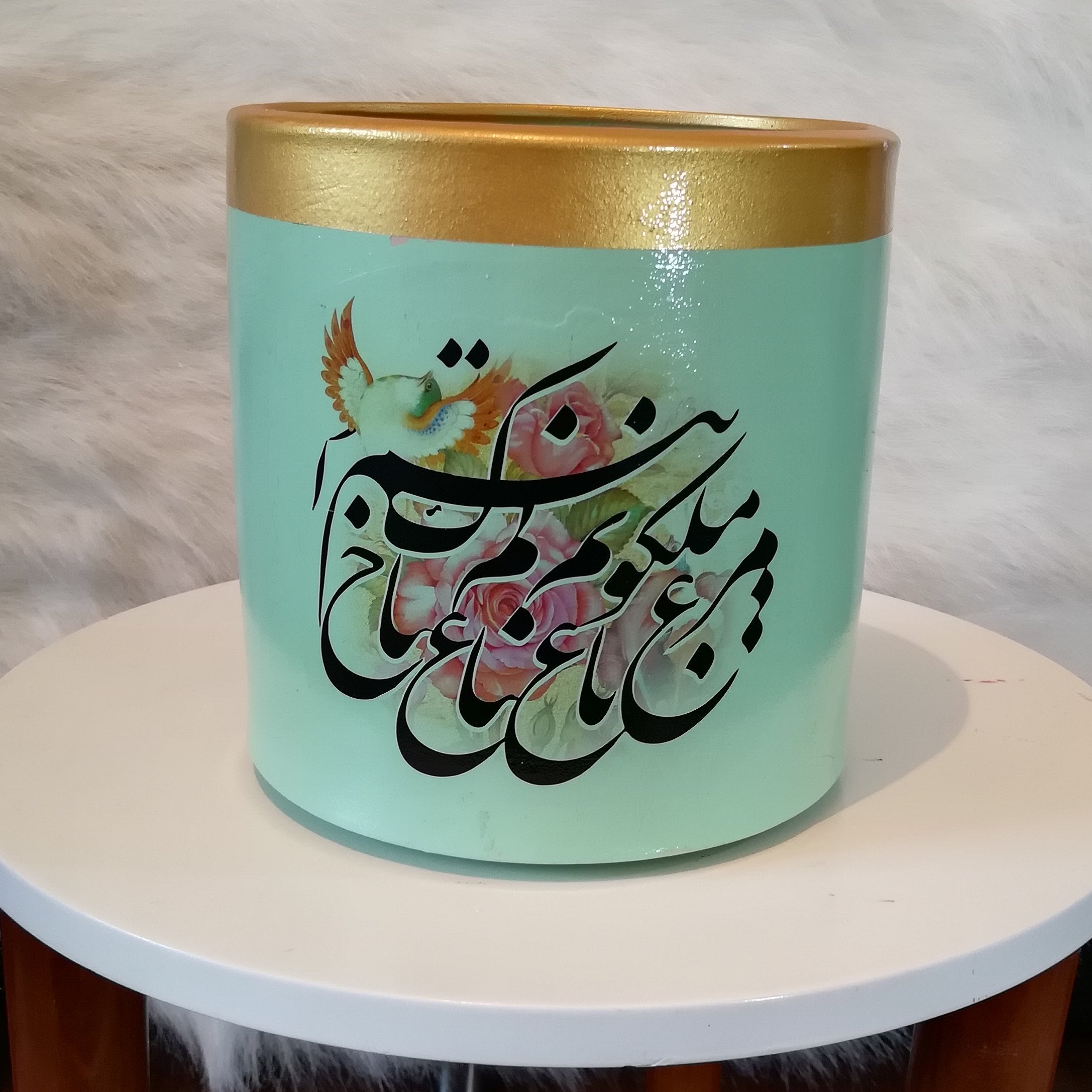 گلدان سفالی طرح خطاطی(سایز بزرگ)