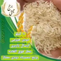 برنج دمسیاه دودی اعلاء محصول برنجکوبی حجتی دودی شده (10 کیلویی) ارسال رایگان