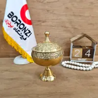 قندان برنز تک پایه سایز 4 اینچ یا ده سانت کیفیت مشابه هندی