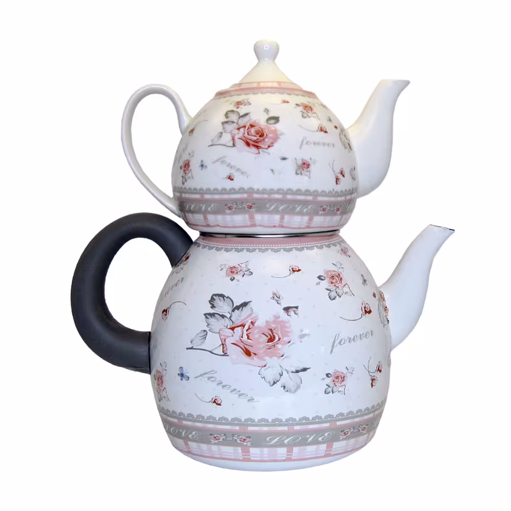 کتری و قوری لعابی مدل تایلندی کد 12-122