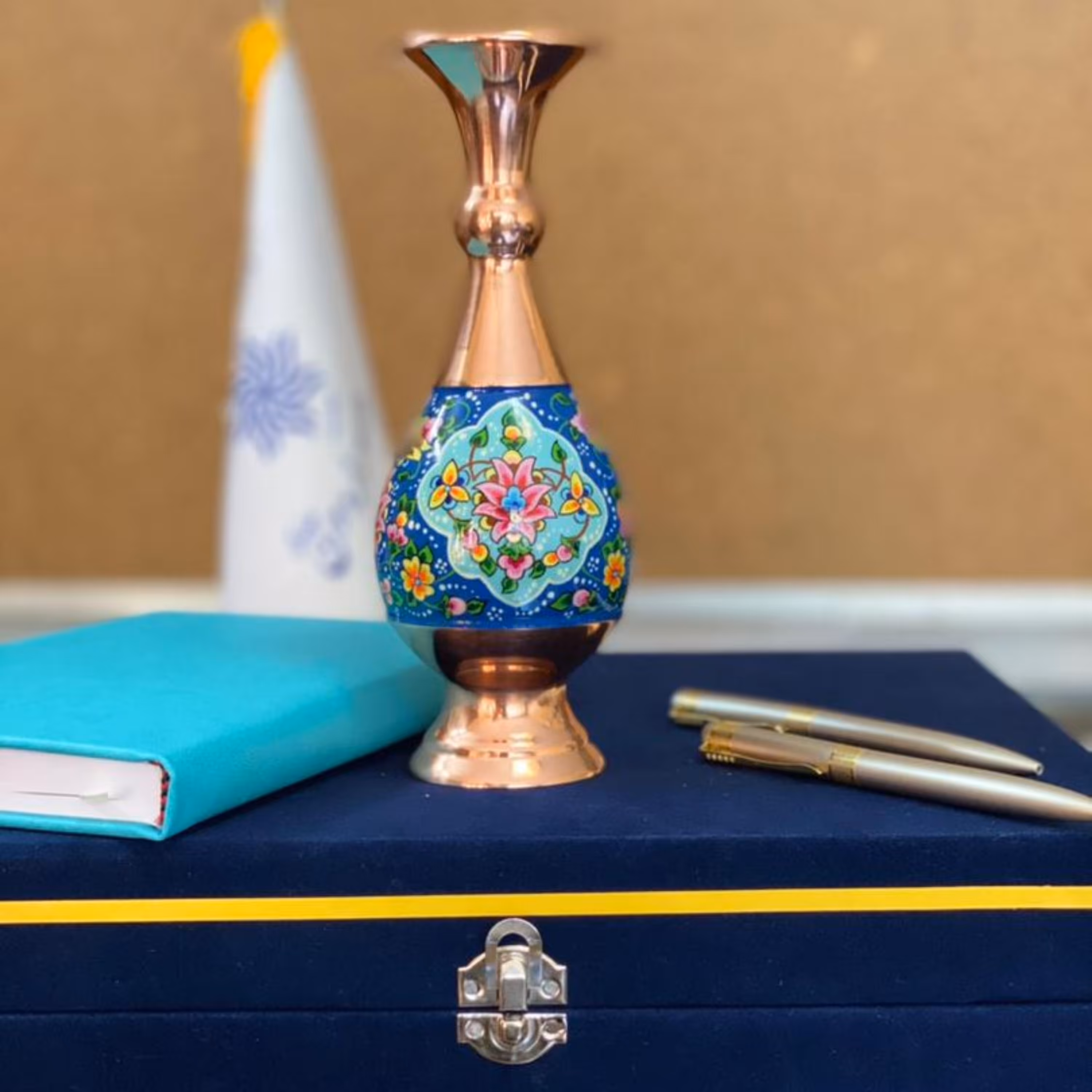 ست گلدان مس و پرداز و سررسید نفیس هدیه سازمانی و تبلیغاتی