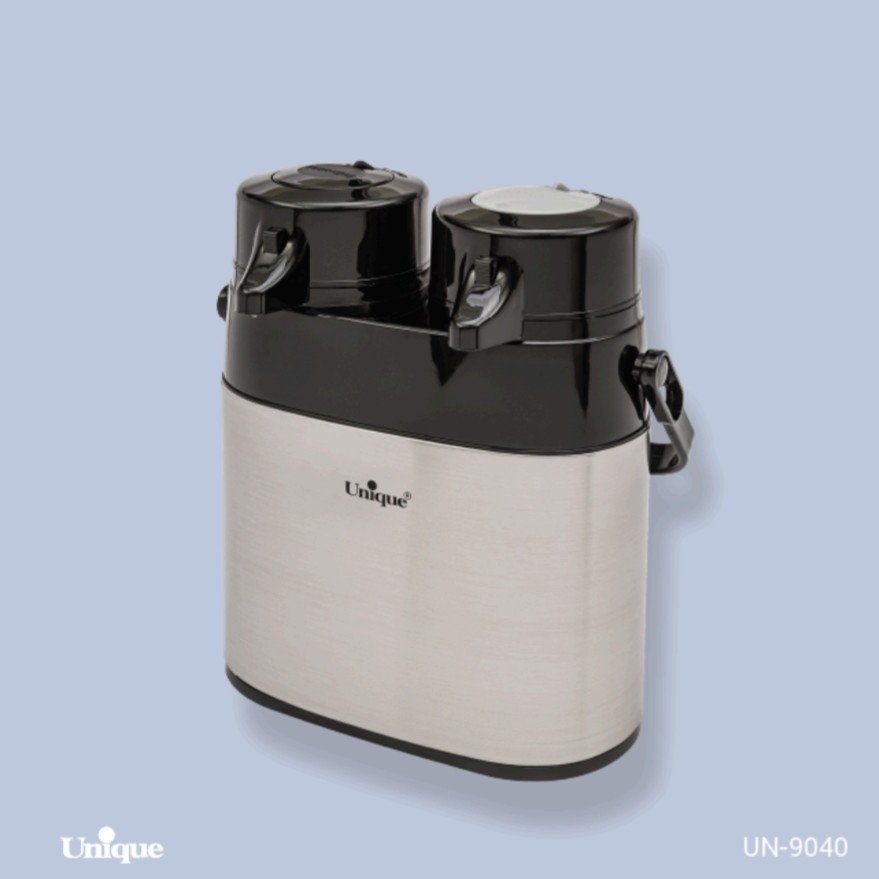 فلاسک دو قلو یک لیتری شیشه دارکد9040(پس کرایه)