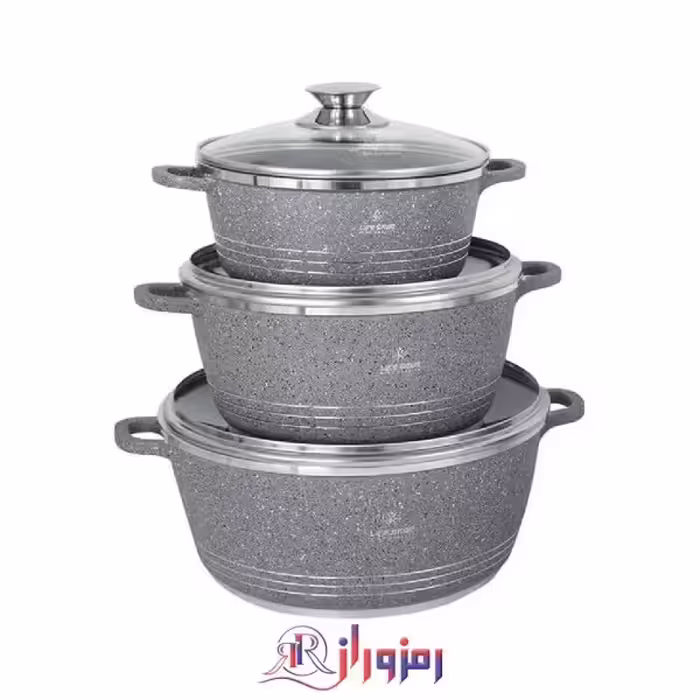 سرویس قابلمه گرانیتی 6 پارچ لایف اسمایل مدل LIFEP7-6-2 سایز 16 تا 24