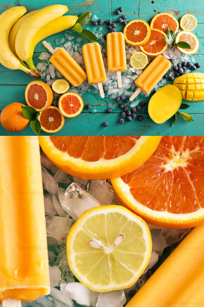 عکس با کیفیت بستنی میوه ای | گرافیک با طعم تربچه