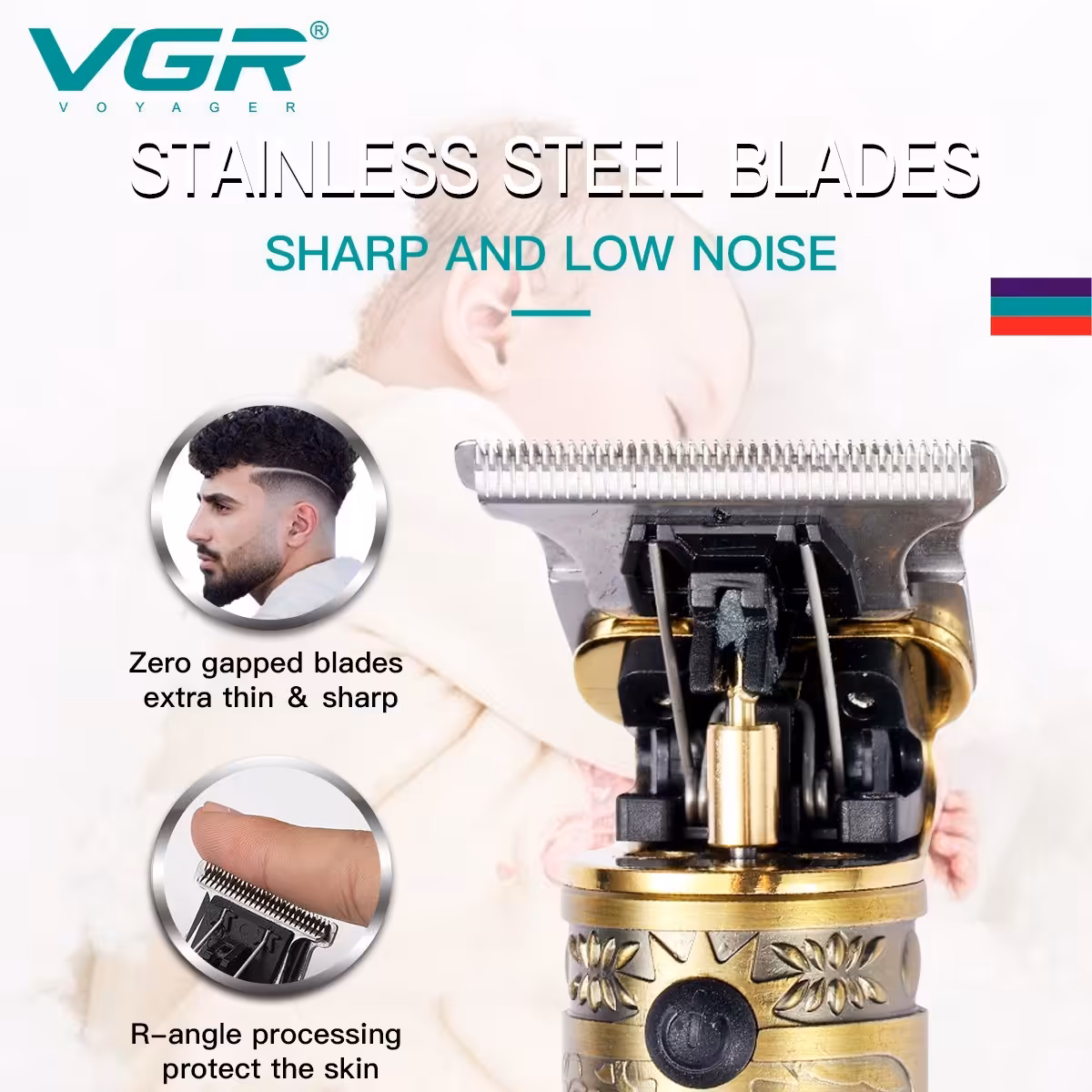 ماشین اصلاح برقی مردانه موی حرفه ای VGR V228