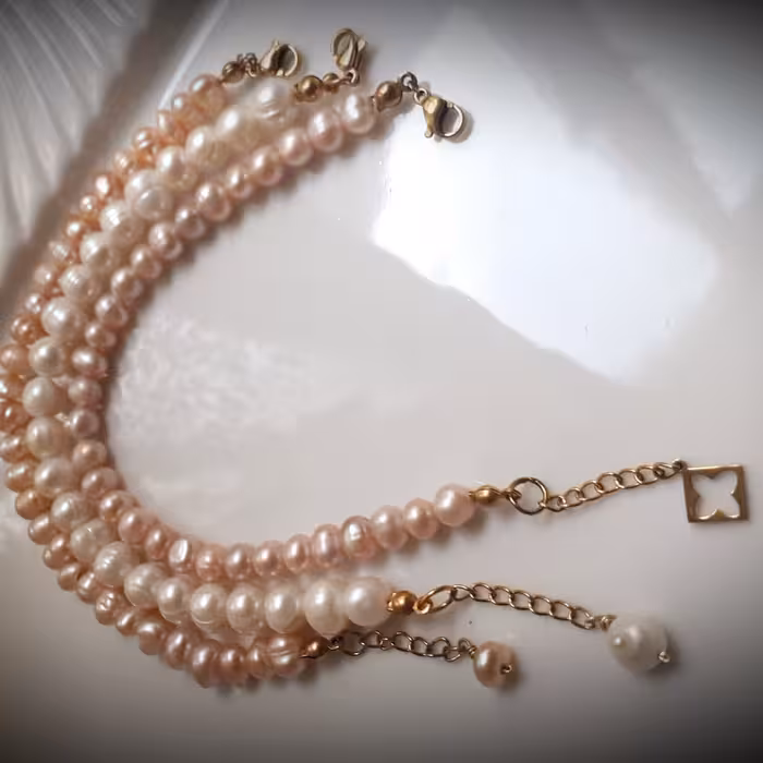 دستبند مروارید پرورشی سایز6 -ارسال رایگان مهرک