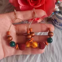 گوشواره سنتی حلقه ای وارداتی برند accبسیار شیک و خاص