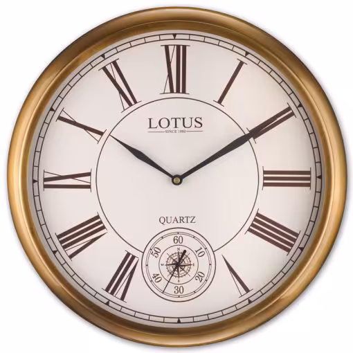 ساعت دیواری فلزی مدل CARLO کد M-20500 رنگ ANTIQUE و SILVER