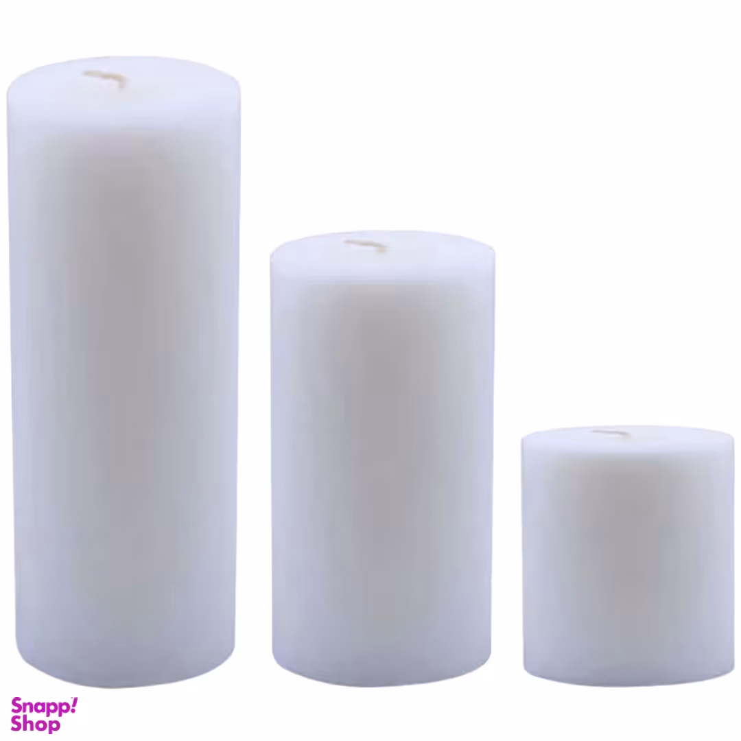 شمع مدل استوانه ای بسته 3 عددی