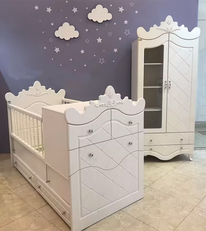 سرویس خواب نوزاد به نوجوان مدل کلاسیک توپی