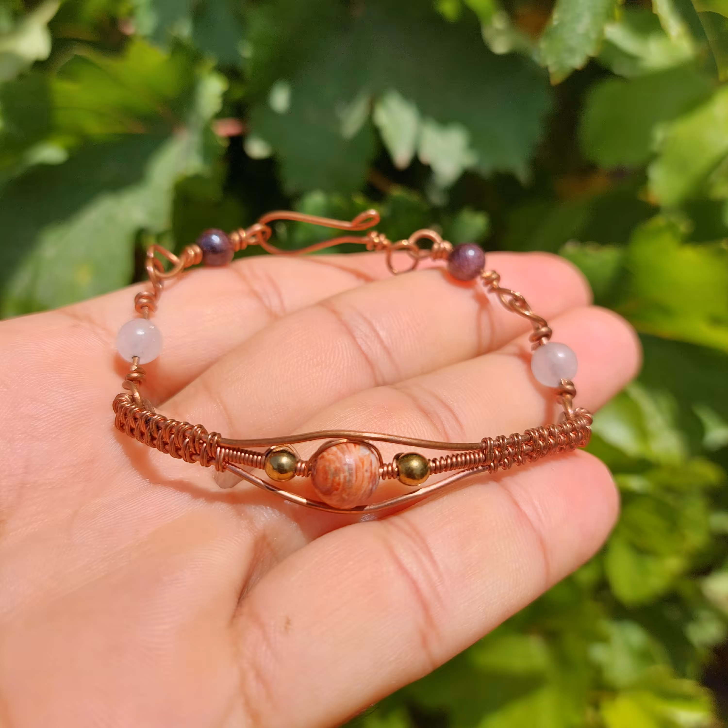 دستبند بافت مسی