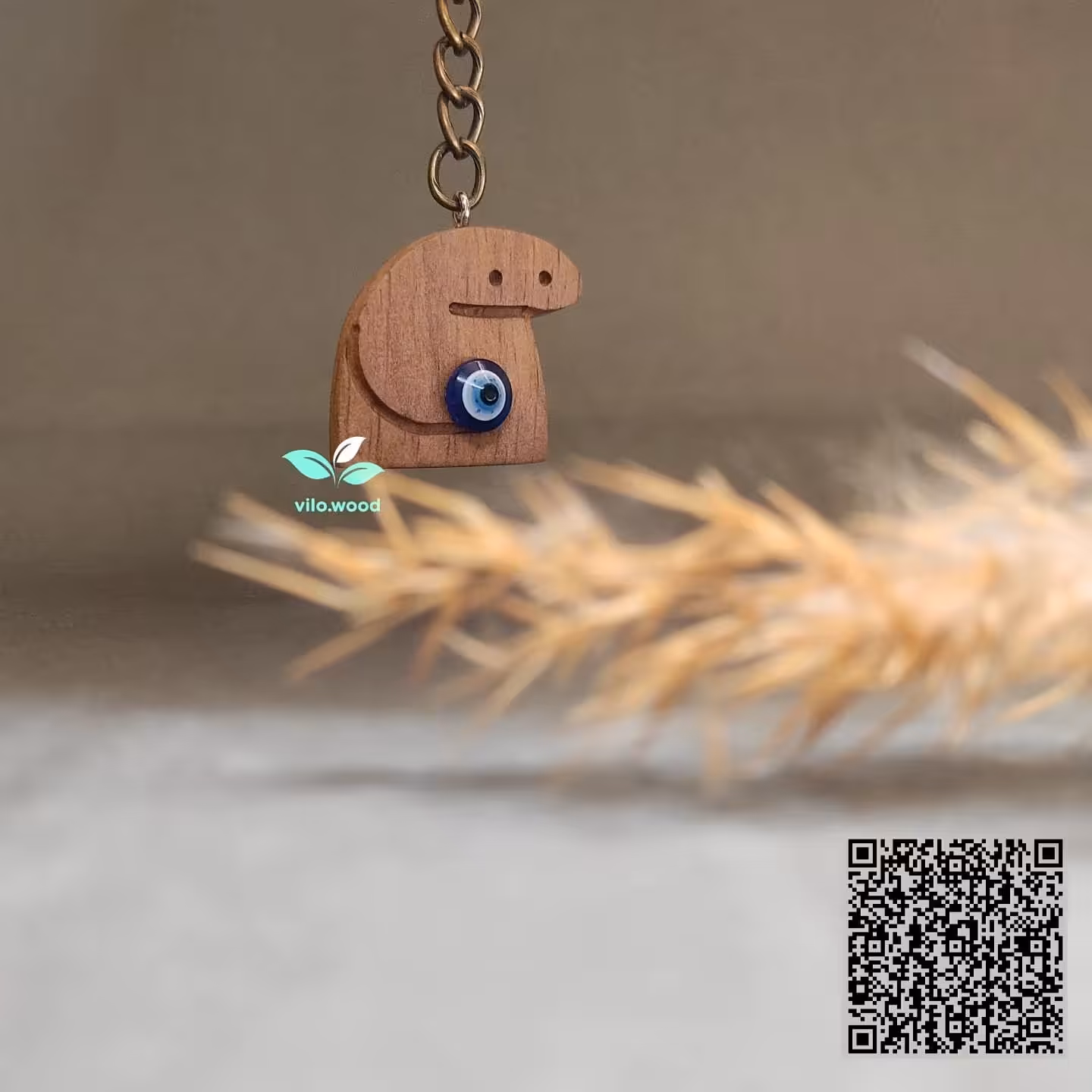 جاکلیدی چوبی چشم نظر طرح میقولی مدل 006 زنانه و مردانه