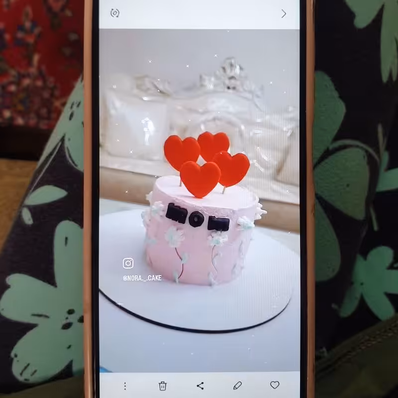 بنتو کیک وانیلی خامه ای خانگی مناسب روز مادر یا تولد مادر 