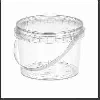 سطل دسته دار و درب دار 1000 سی سی مناسب فریزر و مایکروفر  بسته 150 عددی