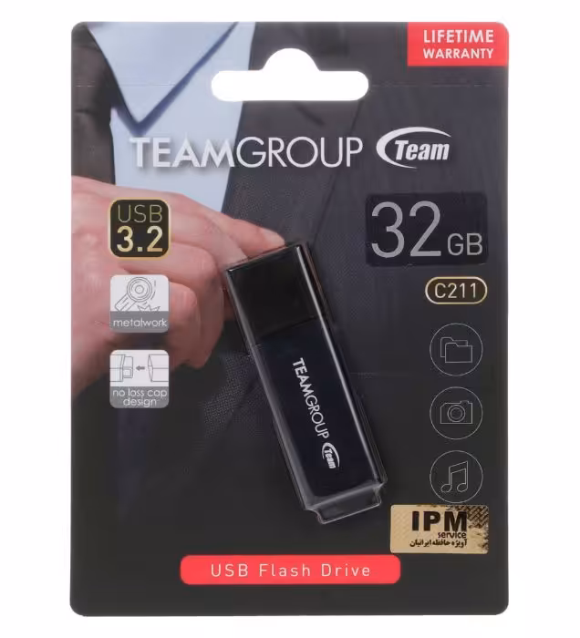 فلش مموری تیم گروپ مدل C211 USB 3.2 ظرفیت 32 گیگابایت