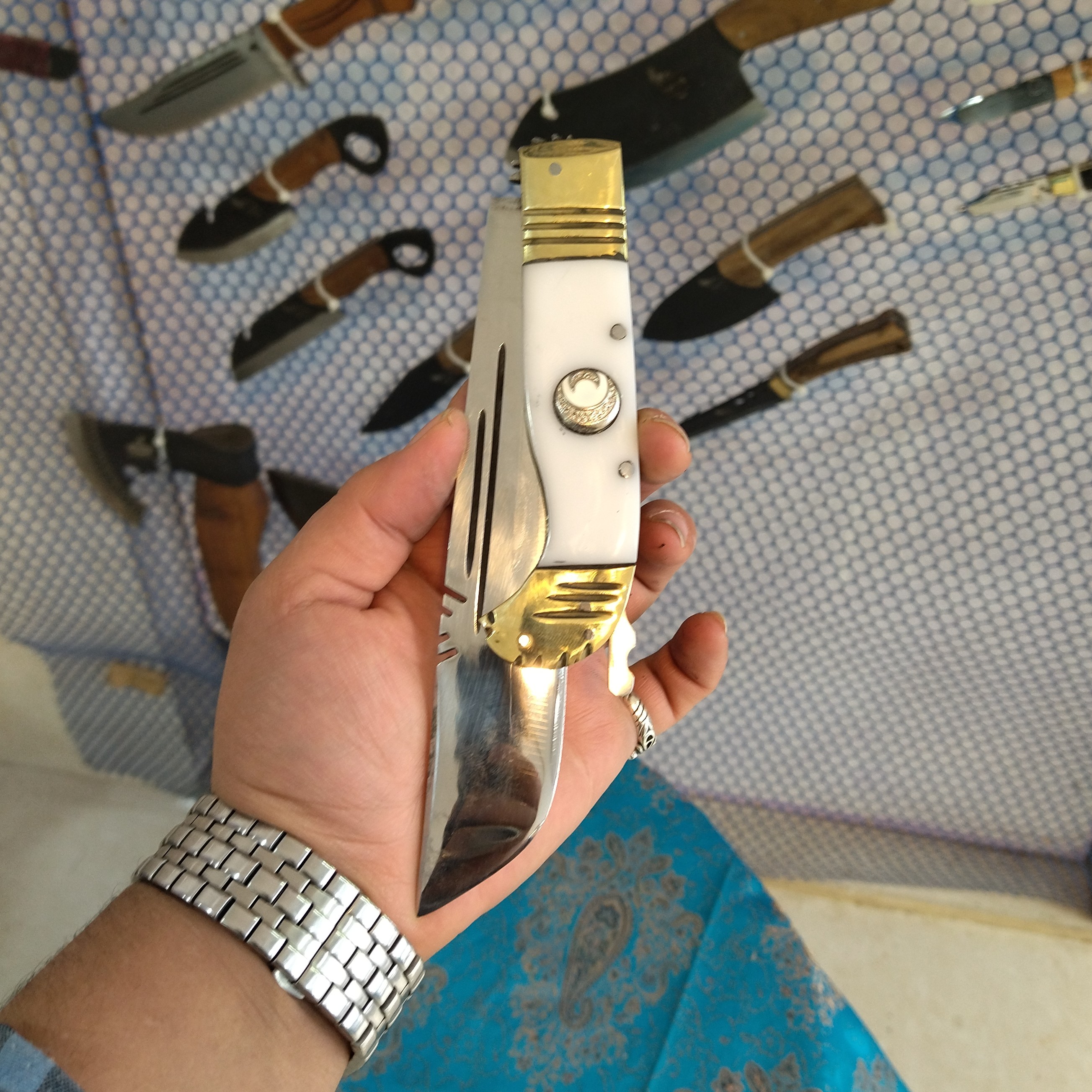 چاقو نیم غلاف دنده ایی خنجری