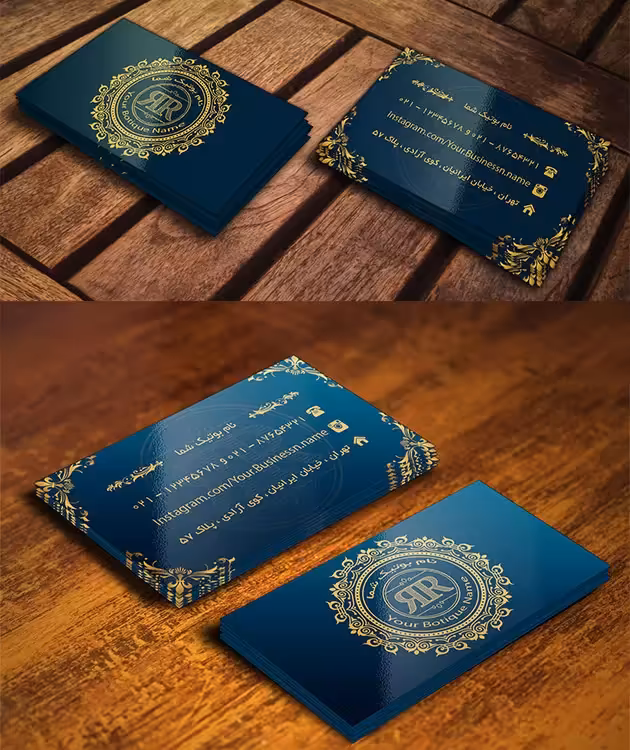 کارت ویزت بوتیک کلاسیک لایه باز | گرافیک با طعم تربچه