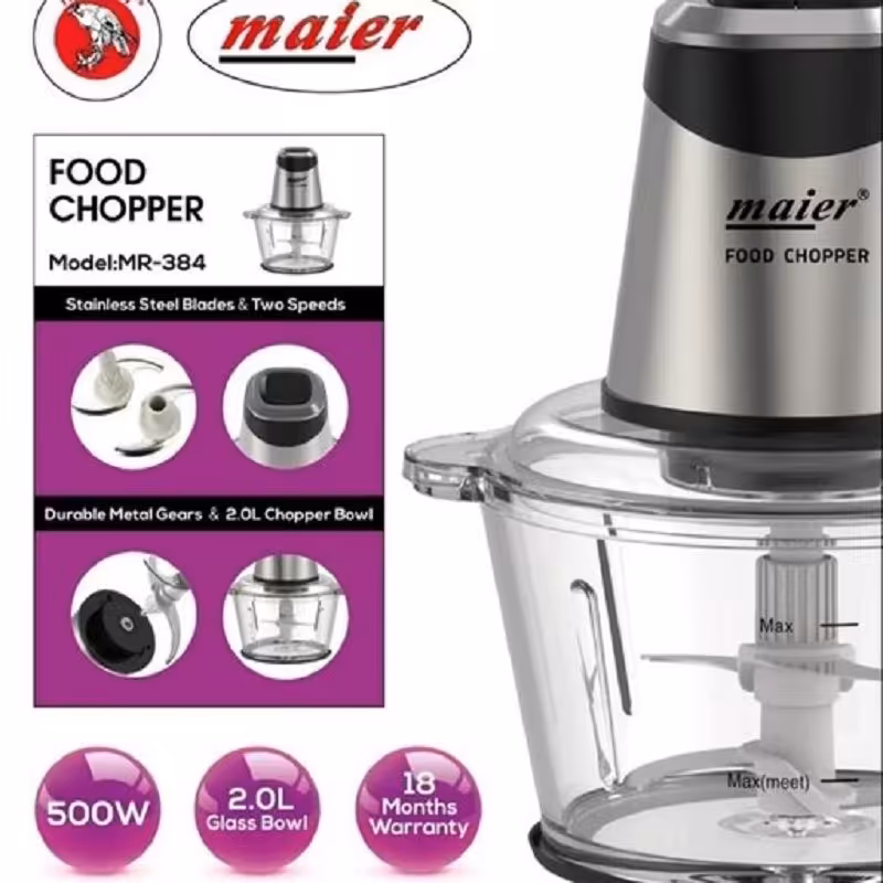 خردکن مایر اصلی مدل391 - با ضمانت معتبر-خردکن سه لیتری- ظرف شیشه ای - 500 وات 