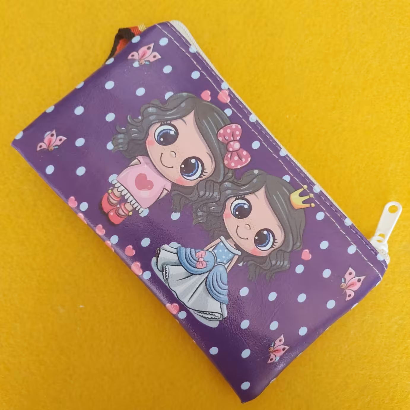 جامدادی ارزان تک زیپ چرمی با طرح های فانتزی و کودکانه