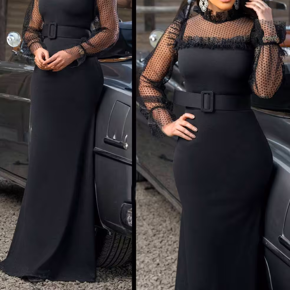 ماکسی آستین تورخالدار