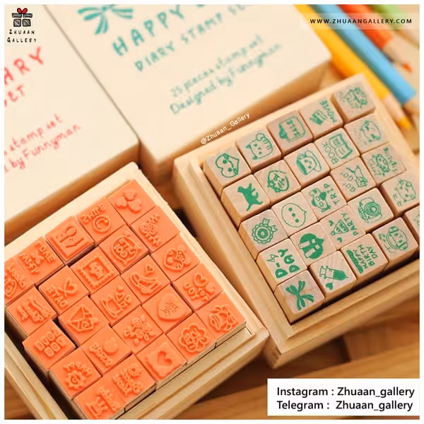 ست مهر 25 تایی Happy Life & Love Diary فانتزی