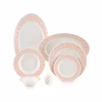سرویس چینی زرین 6 نفره غذاخوری آرتمیس صورتی (29 پارچه)