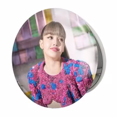 آینه جیبی خندالو طرح لیسا بلک پینک Black Pink مدل تاشو کد 14346