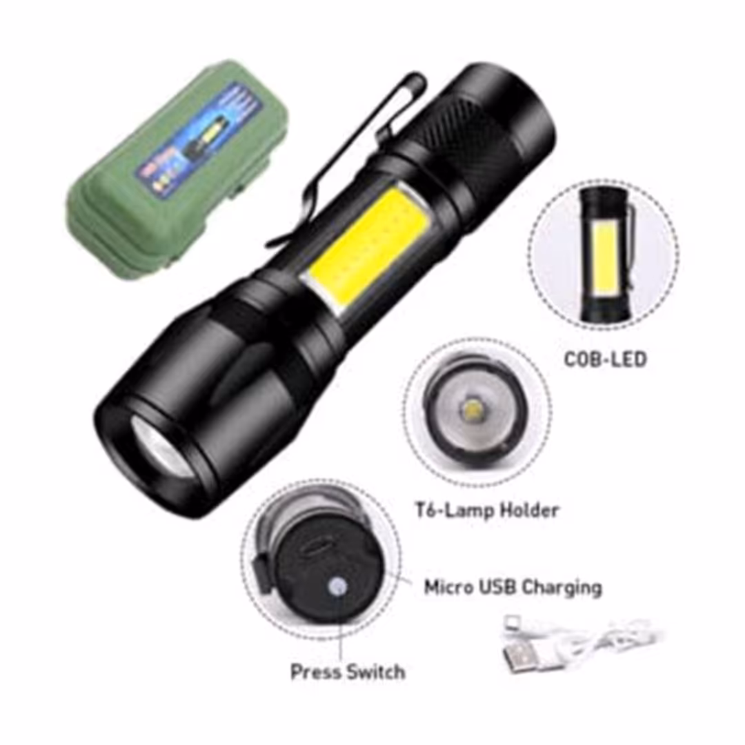 چراغ قوه کوچیک جیبی پلیسی (3کاره) بدنه فلزی 