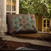 پشتی سنتی رنگ سبز(ارسال با باربری برای همه استان ها و هزینه ارسال به صورت پس کرایه و به عهده مشتری است )