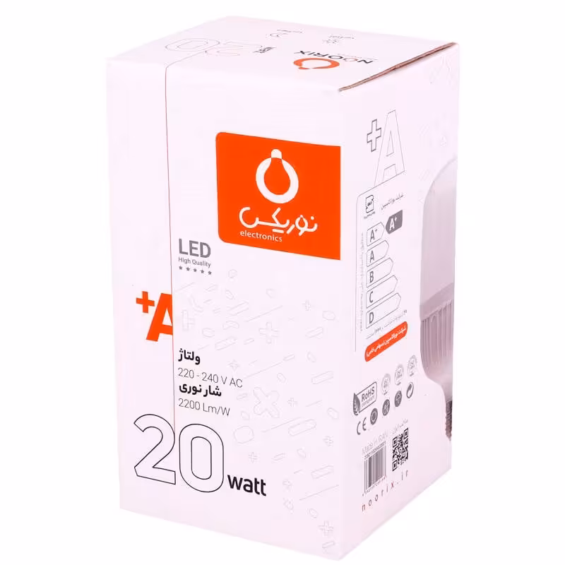 لامپ حبابی 20 وات نوریکس با ضمانت