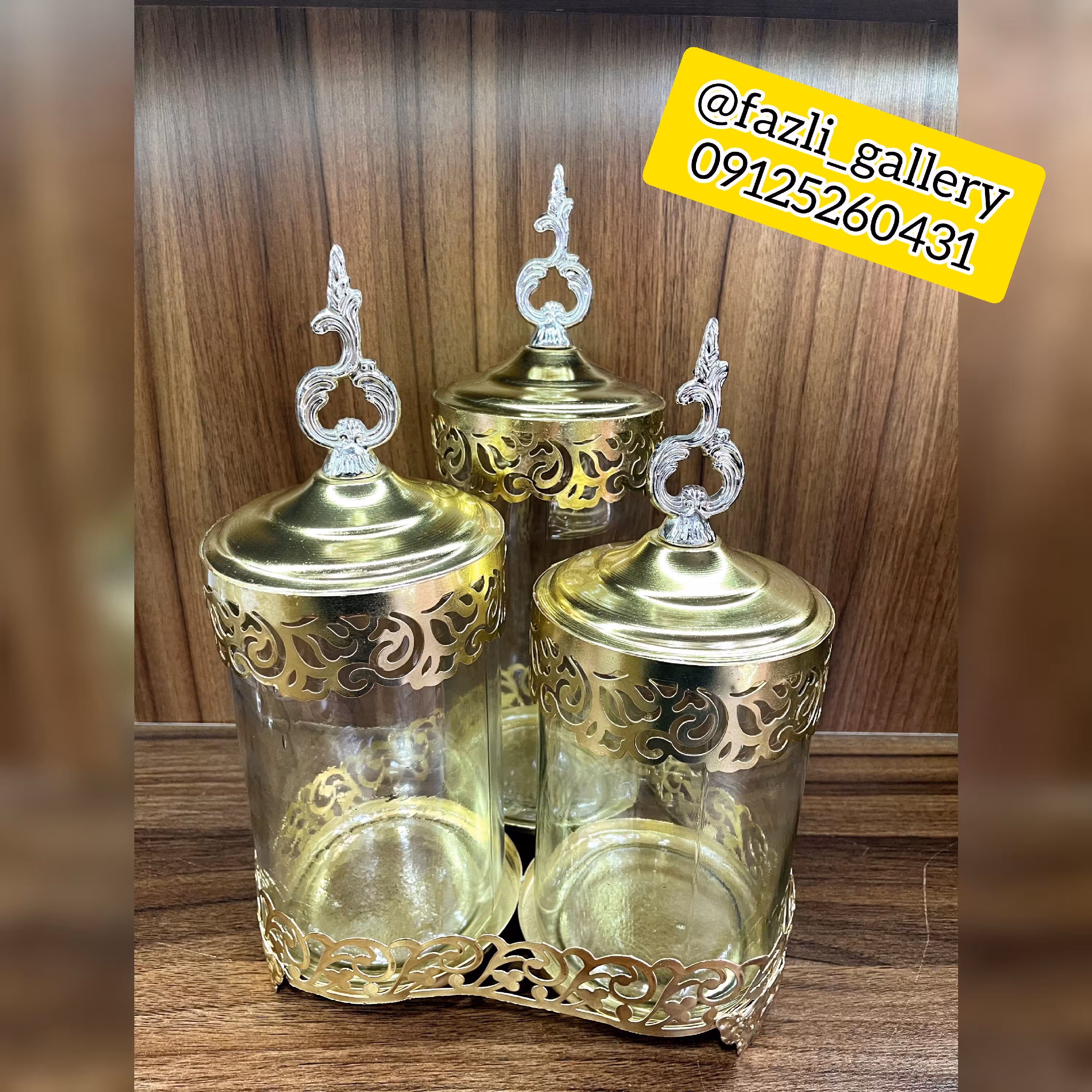 کندی مثلثی طلایی و سیلور ( کندی 3تایی _ کندی سه تایی _ کندیبار _ کندیباکس _ برج شکلات _ پاسماوری )