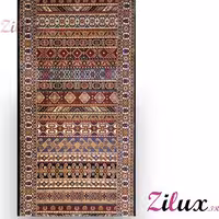 فرش برشی کلاسیک طرح گبه 700 شانه مدل ترکمن نسکافه ای به ابعاد دلخواه شما 
