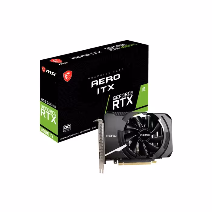 کارت گرافیک ام اس آی GeForce RTX 3060 Ti AERO ITX 8G OC LHR