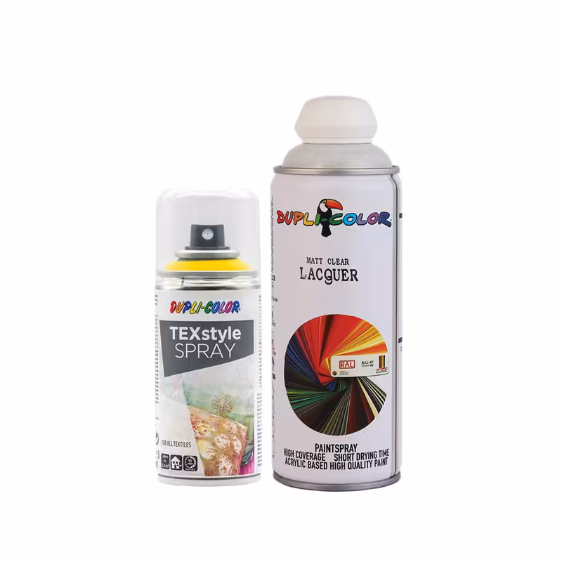 اسپری رنگ پارچه زرد و کیلر مات دوپلی کالر مدل d2 حجم 400 میلی لیتر مجموعه 2 عددی