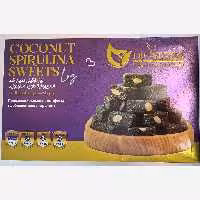 شیرینی پروتئینی اسپیرولینا بدون قند 350 گرمی برند دکتر استویا