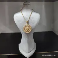 گردنبند ورساچه نگین کاری ( همراه با زنجیر )