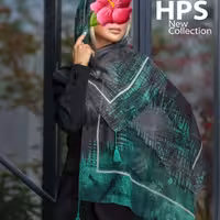 شال نخی منگوله دار برند  hps بسیار  سبک و خنک و زیبا