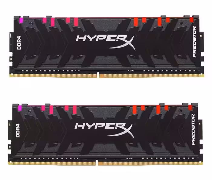 رم دوکاناله کامپیوتر کینگستون مدل HyperX Predator RGB فرکانس 3200 مگاهرتز حافظه 16 گیگابایت