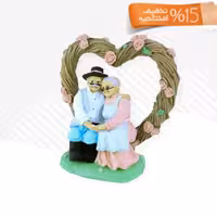 دکوری مجسمه زوج خوشبخت طرح قلب