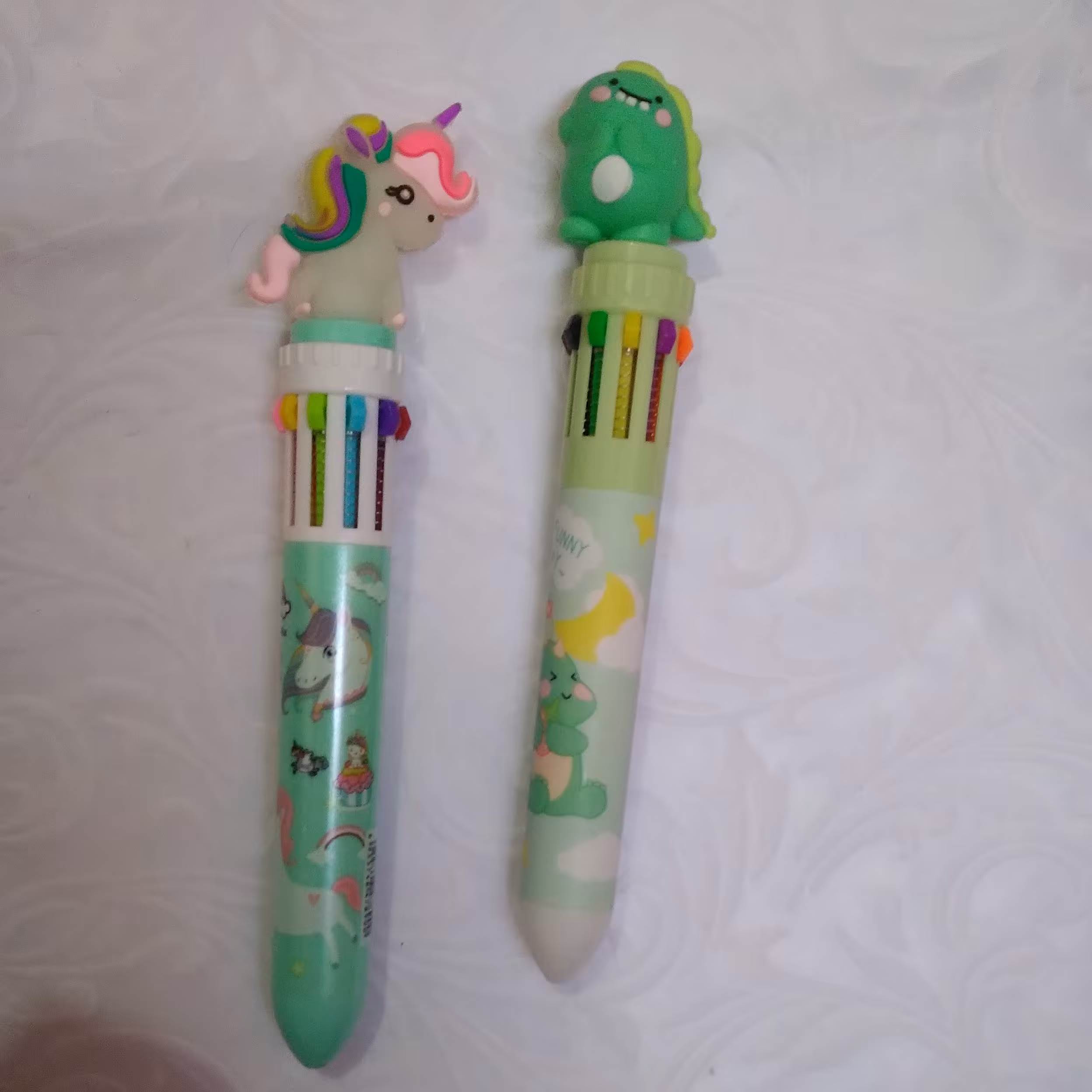 خودکار فشاری 10 رنگ فانتزی دایناسور