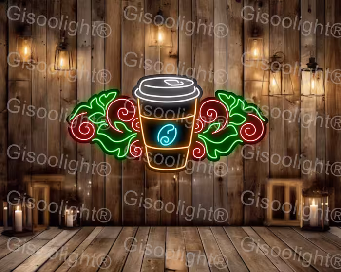 تابلو نئون قهوه و کافه طبیعی ارگانیک