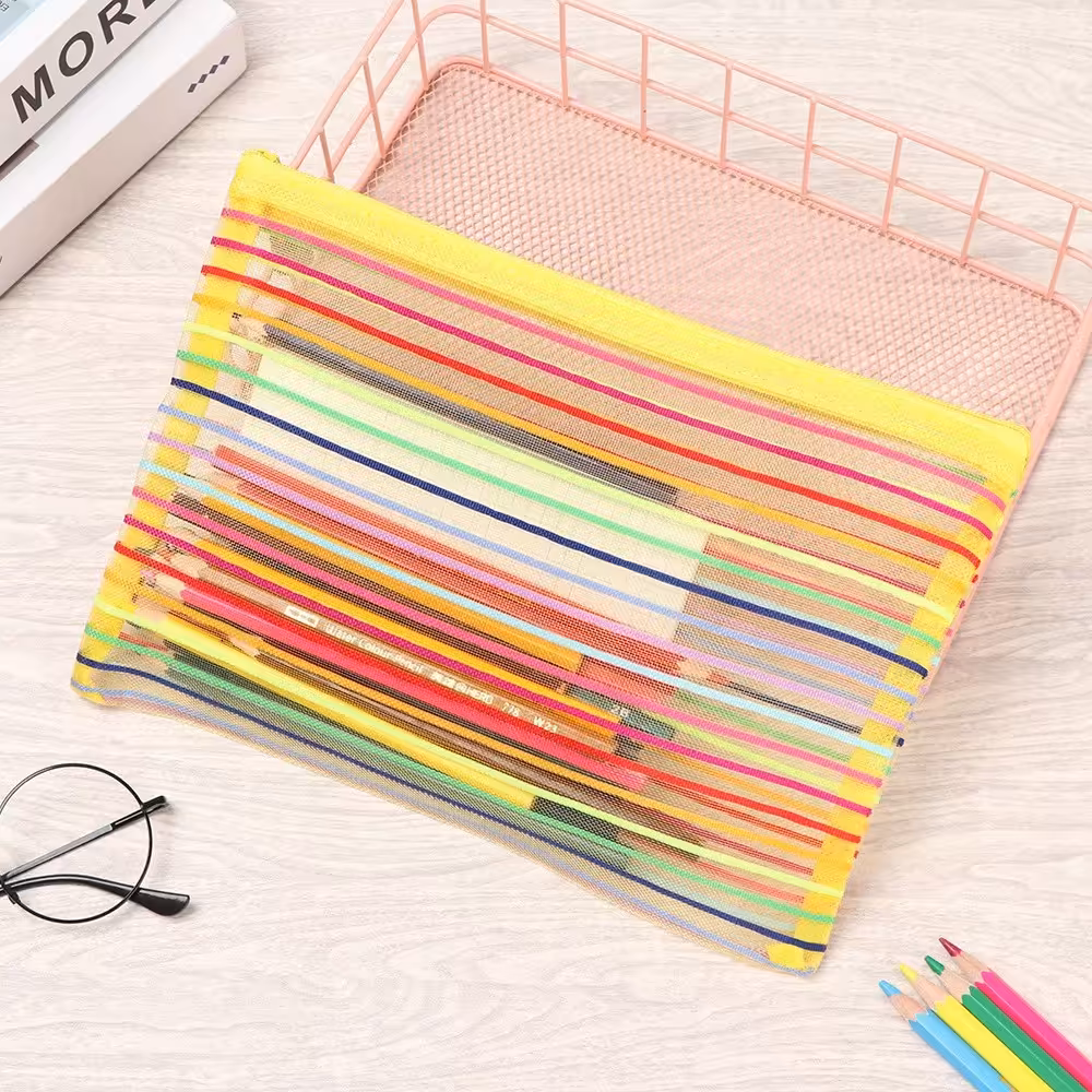 کاور توری زیپ دار جامدادی توری زیپ دار جامدادی شفاف زیپ دار فانتزی 