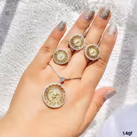 نیمست ورساچ جواهر نقره925 ابکاری طلامشابه طلا