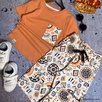 ست تیشرت شلوار اسپرت خواهر برادری لینن سایز 45تا 60